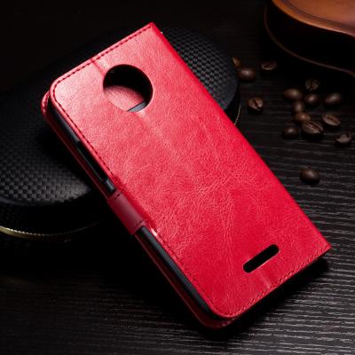 China Caja protectora del cuero de Motorola del soporte de la cartera para Motorola C más lado - ábrase en venta
