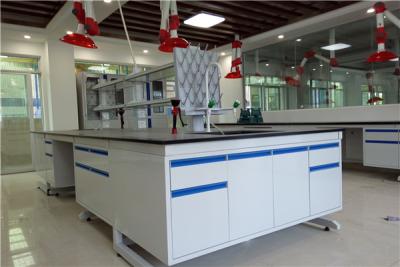 China Muebles por encargo del laboratorio del banco de la isla con la unidad de fregadero para los muebles químicos del laboratorio en venta