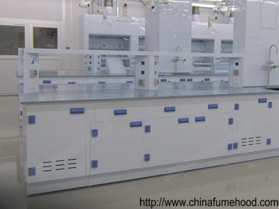 China White Chemistry Lab Furniture Phenol Formaldehyde Resin Bench With PP Cabinet for sale