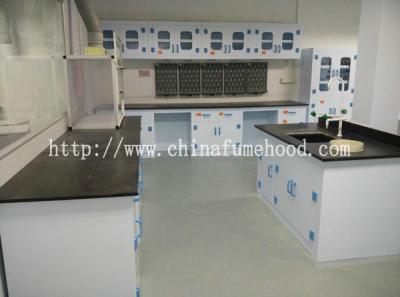 China 8mm Worktop Chemistry Lab Furniture , PP Material Island Table For Laboratory for sale