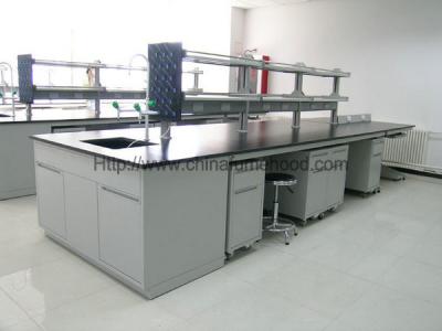 Chine Tableau de travail de laboratoire avec l'unité d'évier meubles en acier centraux pour d'établissements d'enseignement et d'essai laboratoire à vendre