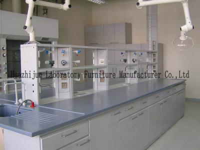 China Chemical Laboratory Working Table Non - Slip Adjust Feet With Reagent Shelf for sale