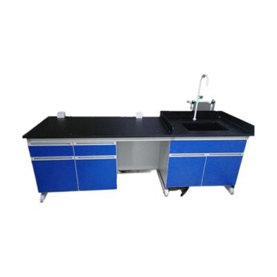 China Blue Epoxy Resin Worktop Wood Laboratory Furniture Manufacturers For Chemical Lab Using for sale