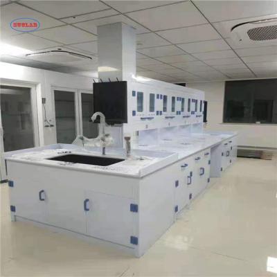 China Durable School Island Bench Laboratory , Chemical Resistant Modular Lab Table for sale