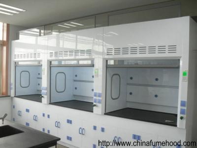 China Full PP Fume Hood , PVC Window Laboratory Fume Cupboards Adjust Air Speed for sale