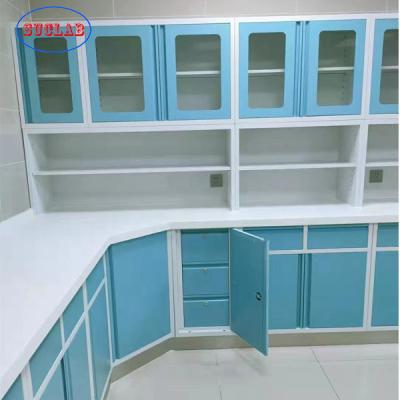 China Antirust Fireproof Laboratory Wall Cabinets , Acid Resistant Lab Bench Furniture for sale