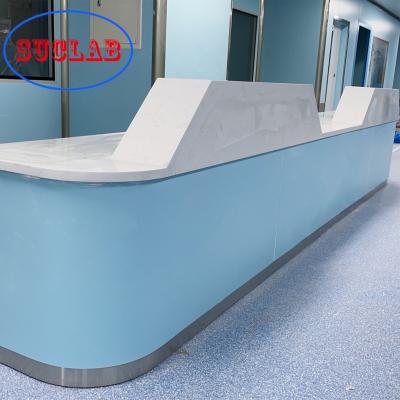 China Stone Plywood Medical Reception Counter , Multiscene Patient Reception Station for sale