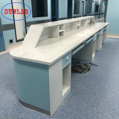 China ISO14001 Durable Hospital Lab Furniture , Stone Medical Nursing Station for sale