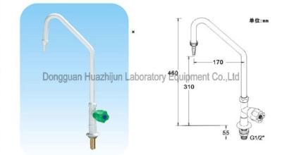 China Desktop Single Port Laboratory Swan Neck Taps Pure Copper Material ISO Approved zu verkaufen