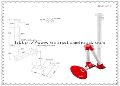 China O teto flexível do laboratório da parte alta esgota a liga de Hood Fume Extratora With Aluminum à venda