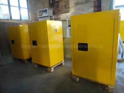 China Lockable Chemical Flammable Safety Cabinet Slip Resistant For School for sale