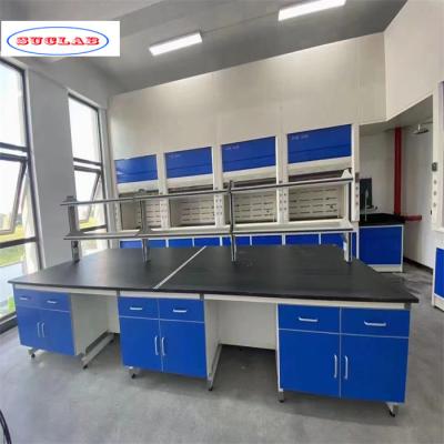 China As Drawing Number of Handles and Rails Chemistry Lab Bench Laboratory  Workbench Designed for Laboratories en venta