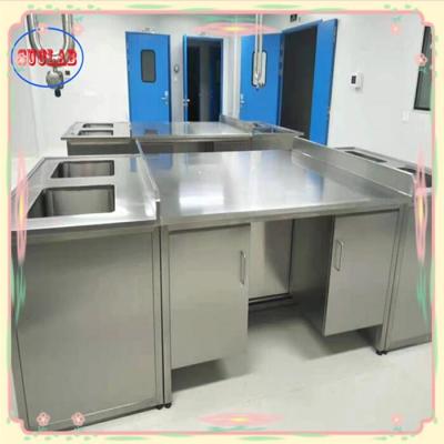 China Integral Structure Laboratory Bench Polished With Number Of Doors Te koop