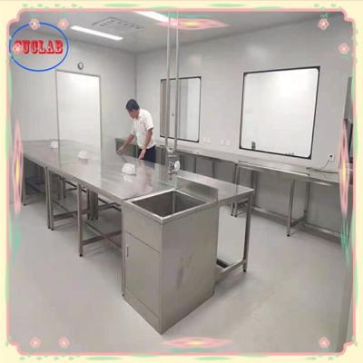 China Bolt Connection Stainless Steel Lab Bench Integral Structure Of Drawers Te koop