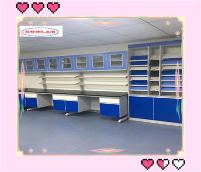 China Phenolic Or Epoxy Resin Sheet Top Chemistry Lab Bench Laboratory Workbench with Shelves for sale