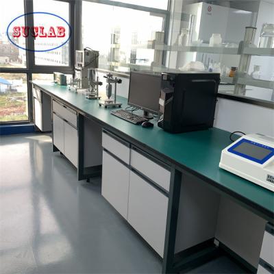 China Phenolic Resin Counter Tops Chemistry Lab Bench Laboratory Island Bench With Ceramic Valve Core Faucet for sale