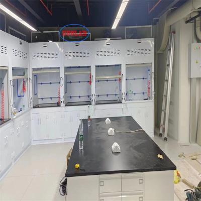 中国 Horizontal Structure Chemical Fume Hood Laboratory Fume Cupboard With Scrubber - Efficient LED Lighting 販売のため