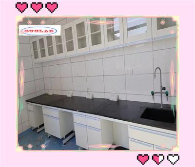 China Customizable Chemistry Lab Bench With Sinks Insertion Aluminum Alloy Handle For Hospital for sale