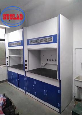 China Single Exhaust Lab Fume Cupboard Vertical Sliding Sash Type Airflow Velocity 0.5-0.8m/s for sale