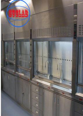 China Fabricantes de armários de capô de fumaça de tamanho fabricados Manual de controle para ambiente de laboratório seguro à venda
