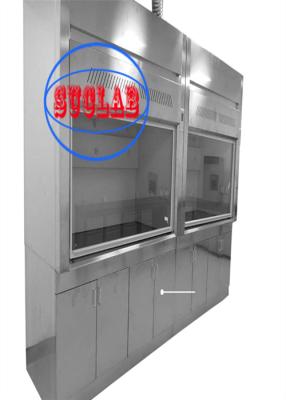 China 6 Mm Temperated Glass Ducted Lab Fume Hood Manufacturer Microcomputer Control System 1 Year Gurrantee for sale