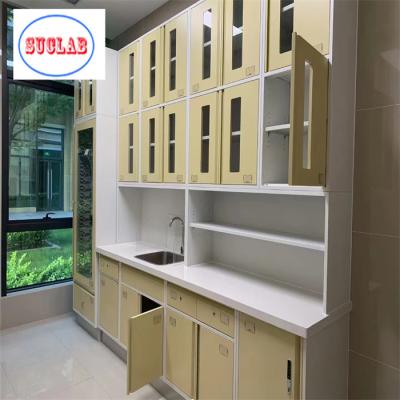China Industry Hospital Furniture Hospital Disposal Workbenches with Three Section Slider for sale