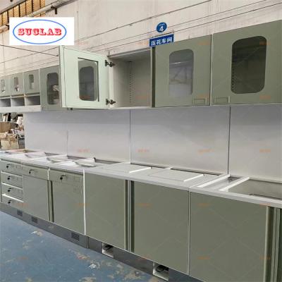 China Full Steel Medical Disposal Cupboard  Price with Three Section Slider en venta