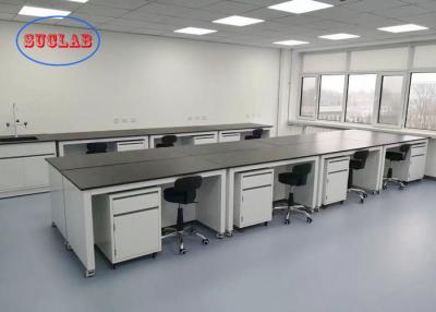 China Customized Mobile Laboratory Table With White Movable Cabinet In College Lab Usage for sale