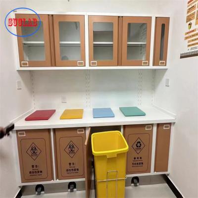 China Adjustable Hospital Storage Cabinet With Three Section Slider for sale