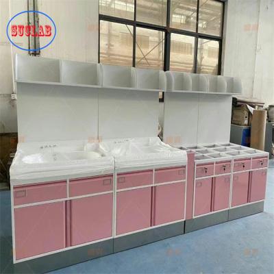China Tres secciones deslizador de pared montado gabinetes dentales Solución muebles de hospital en venta