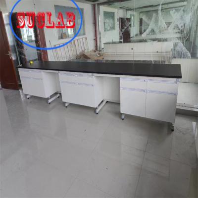 China Laboratorio de Química Banco de trabajo de laboratorio de madera Fabricantes de maquinaria de caja con marco de acero resistente a los químicos Marco de acero de resina fenólica en venta