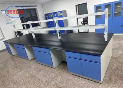 China Customizable Grey White Chemistry  Lab Furniture Laboratory Workbench Hong Kong For Research & Hospital à venda