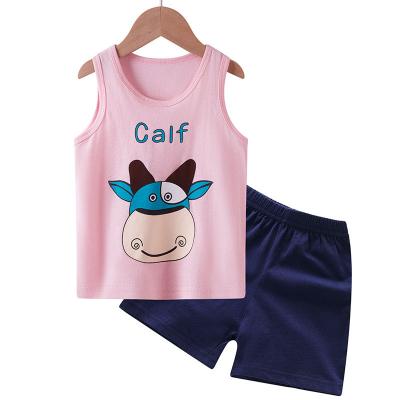 China Custom Made Children's Pajamas Sleepwear Boys And Girls Children Summer Clothing High Quality Cotton Breathable Pajamas à venda
