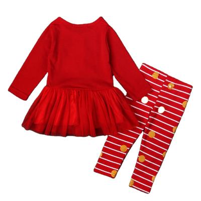China Normcore dress/minimalist Christmas holiday boutique outfit toddler girl clothes and red panties babies for sale