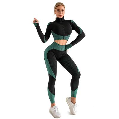 China Autumn and winter style high stretch yoga gym breathable warm clothes for women yoga sportswear à venda