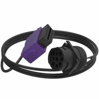 China Purple Automotive Wiring Harness With 9 Pin OBD2 Connector Cable  For Truck for sale