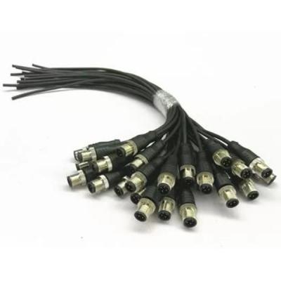 China Material de PVC negro de 100-200 mm M12 Sensor Conector circular Conjunto de cable sobremoldeado en venta