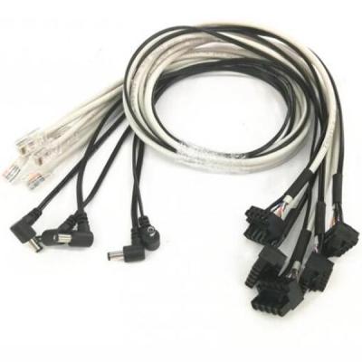 China Custom Industrial Wire Harness With Male Right Angle DC Power Connector For Mechanical Stress Protection for sale