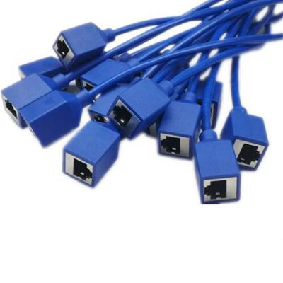 China Blue Over-Molded Crimp Electronic Wiring Harness With Modular Plug For Network Signal Transmission for sale