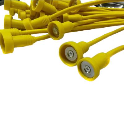 중국 노란색 자기 안전 케이블을 위한 초형형 끝으로 된 PVC 전자 와이어 허리네스 판매용