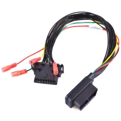 China Copper OBD2 Diagnostic Cable  Wire Harness With 16 Pin Male To Female Universal Connector Cable for sale
