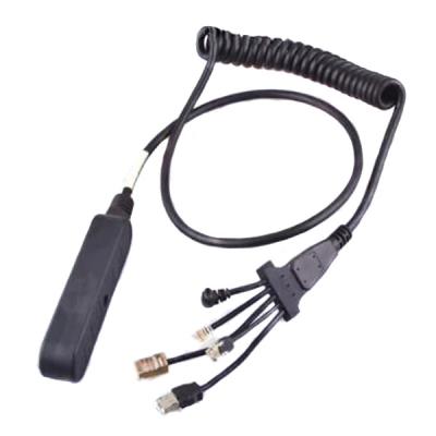 China Car Diagnostic OBD2 Connector Cable Over Molded Coiled Data Communication Cable for sale