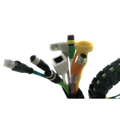 China Wiring Harness Cable Assembly With M12 A Coding Male To Female Connector for Data Connection for sale