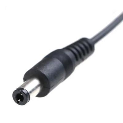 China 5.5+2.1mm Black  Pvc Material DC Molded Cable  With Tuning Fork DC Plug for sale