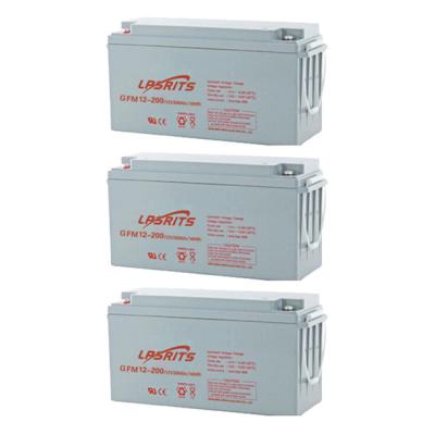 China LIRUISI UPS 12 Volt Lead Acid Batteries Colloidal Sealed Deep Cycle Battery 200Ah for sale