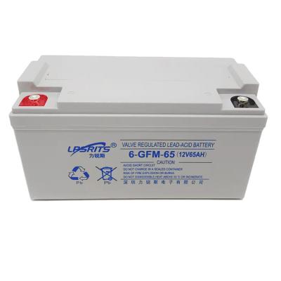 China Lpsrits 12V 65Ah Valve Regulated Lead Acid Batteries VRLA AGM Battery For UPS Power System for sale