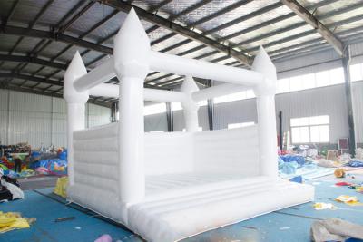 中国 ポリ塩化ビニールの防水シートのビニールの屋外結婚式のための膨脹可能な跳ね上がりの家15ftの白い跳ね上がり 販売のため