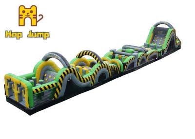China Giant Inflatable Water Slide Obstacle Course 2000N/50mm Waterproof for sale