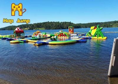 China Commercial Fitness Blow Up Water Park Inflatables 7 In 1 Triple Stitched for sale