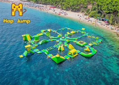 China Adults Amusement Inflatable Water Park With Slides Fire Proof for sale